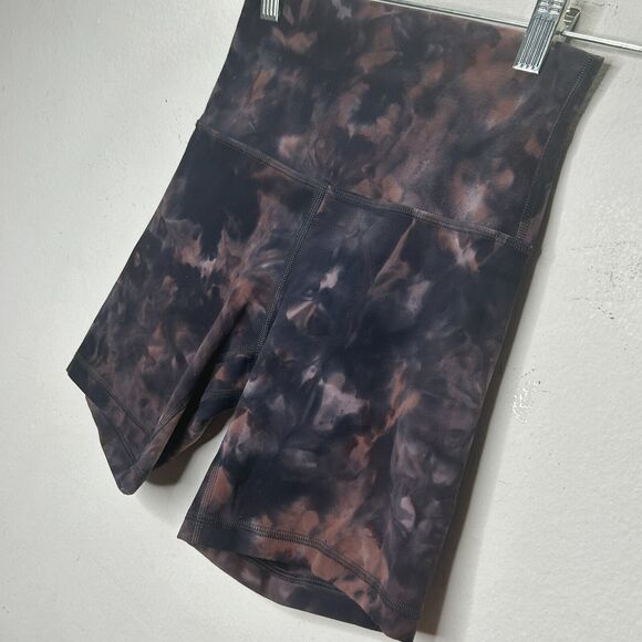 Lululemon Diamond Dye Graphit Gray Peach Pastel Align High-Rise Shorts 2 - Picture 5 of 11